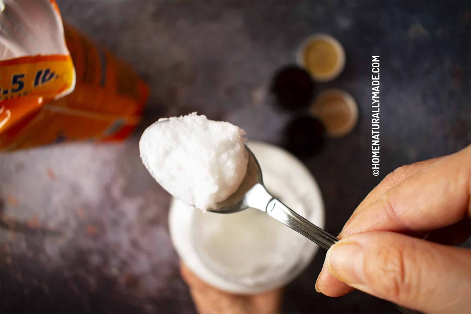 Cream Coconut Oil for making homemade Toothpaste