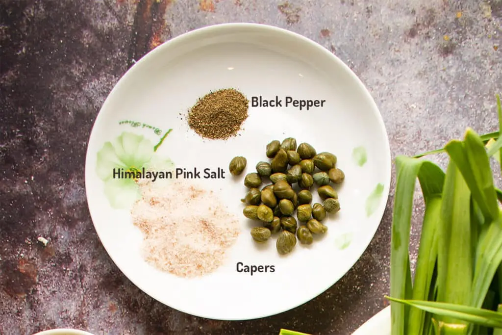 Capers, Salt and Black Pepper