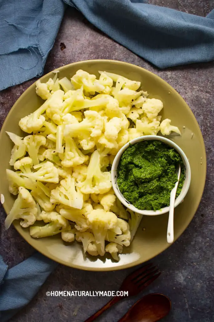 Cauliflower with Homemade Pesto