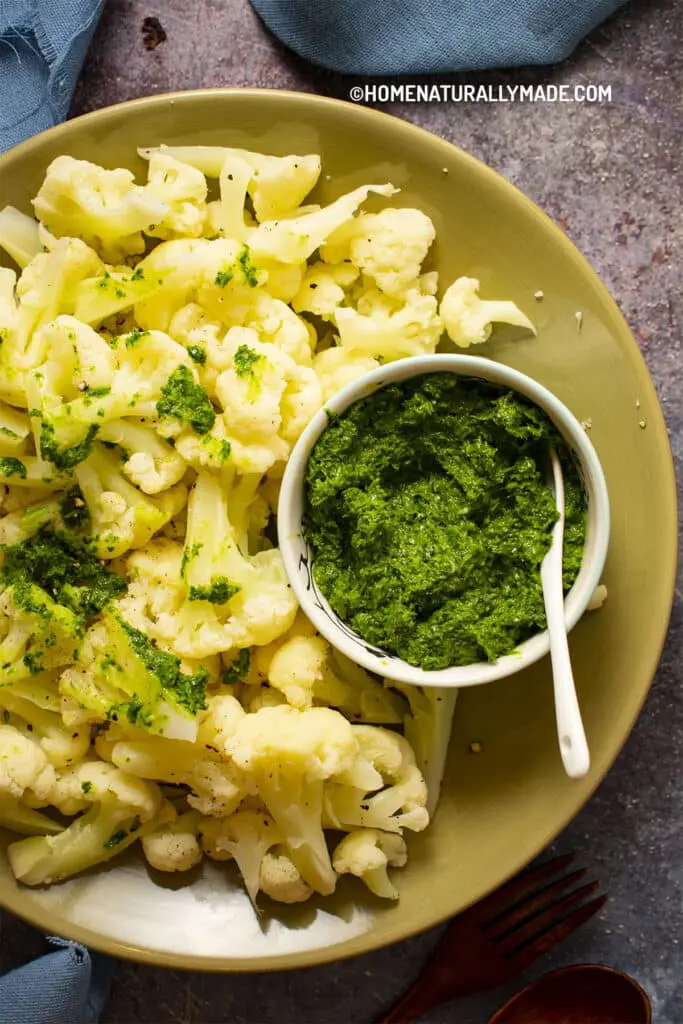 Cauliflower and Pesto {Tasty Vegan Gluten-Free}