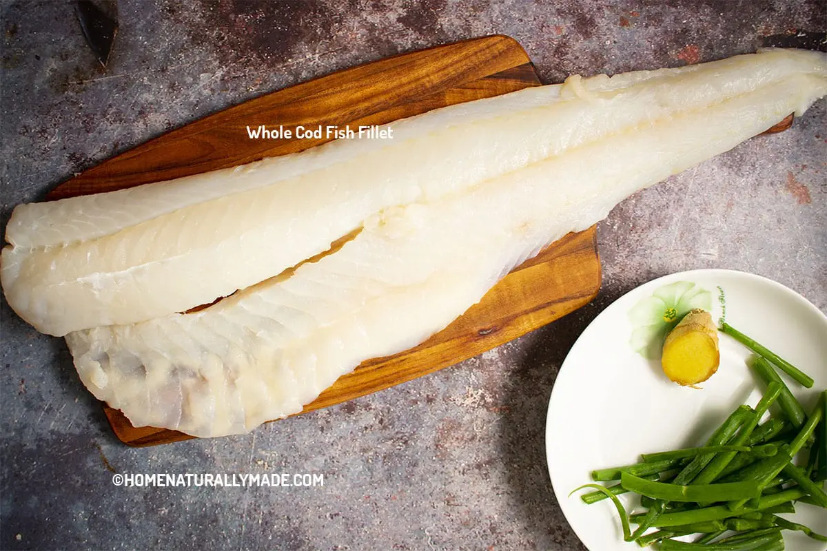 Whole Cod Fillet for steamed cod