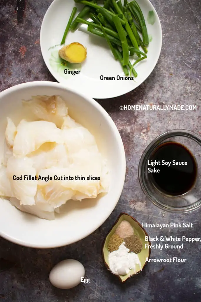 Steamed Cod Asian Fusion Ingredients