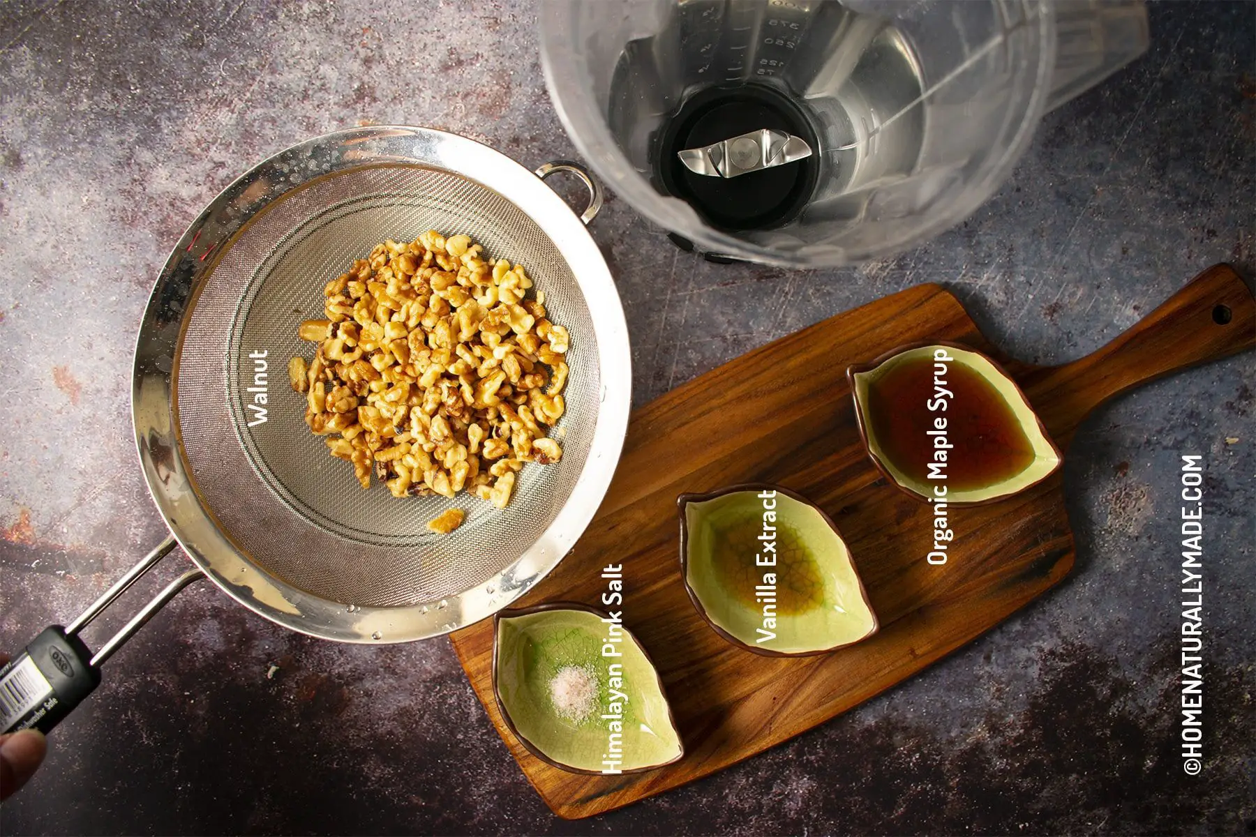 Ingredients for Quick Easy Walnut Smoothie