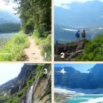 4 segments of Grinnell Glacier Hike
