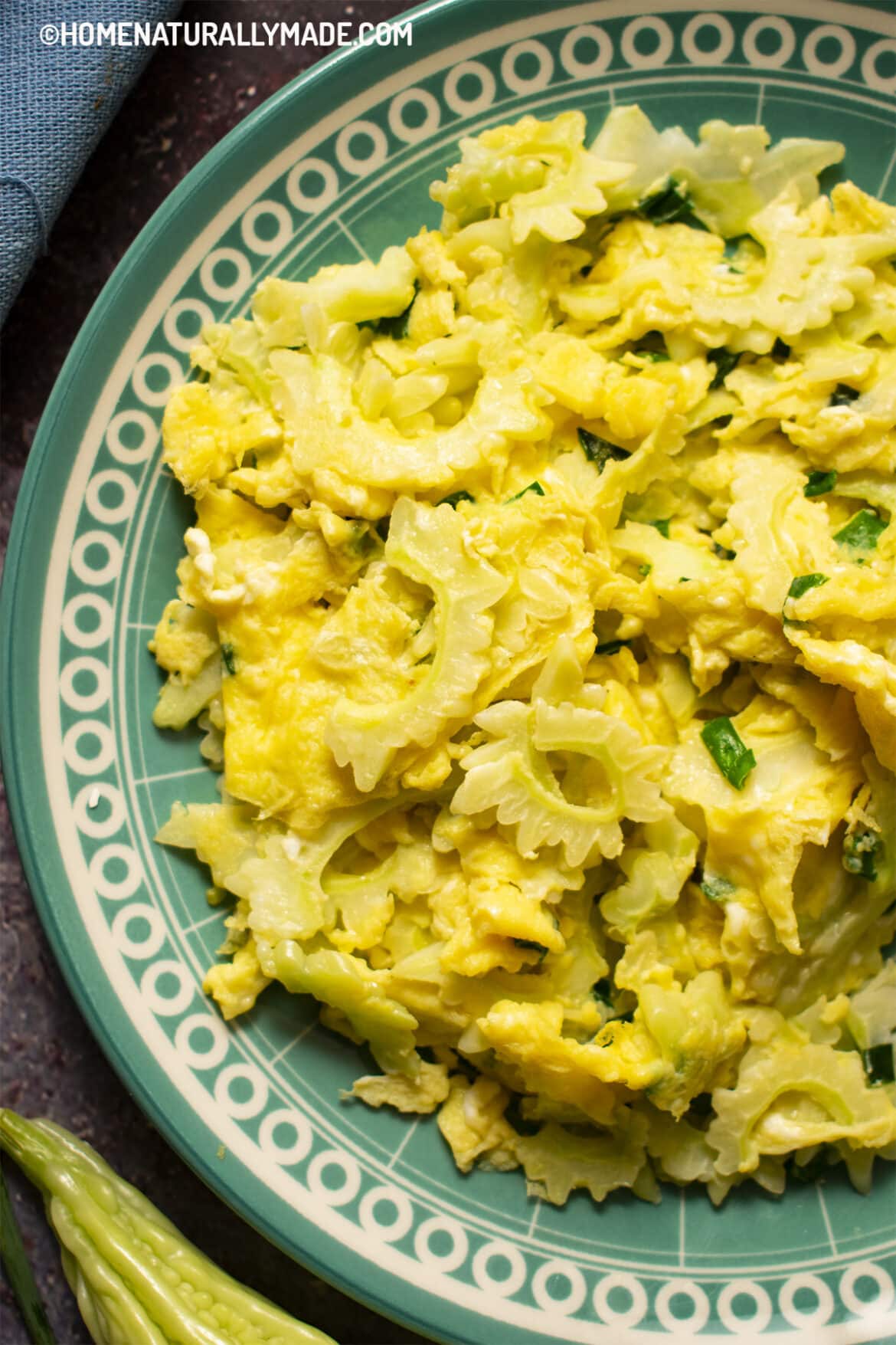 Bitter Melon with Eggs {Chinese Stir Fry Ku Gua Chao Dan}