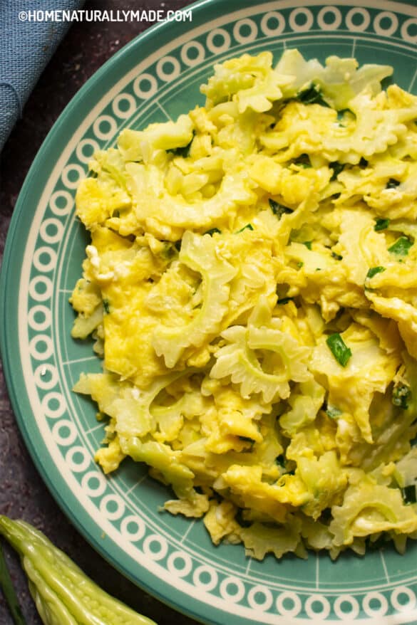 Bitter Melon with Eggs {Chinese Stir Fry Ku Gua Chao Dan}
