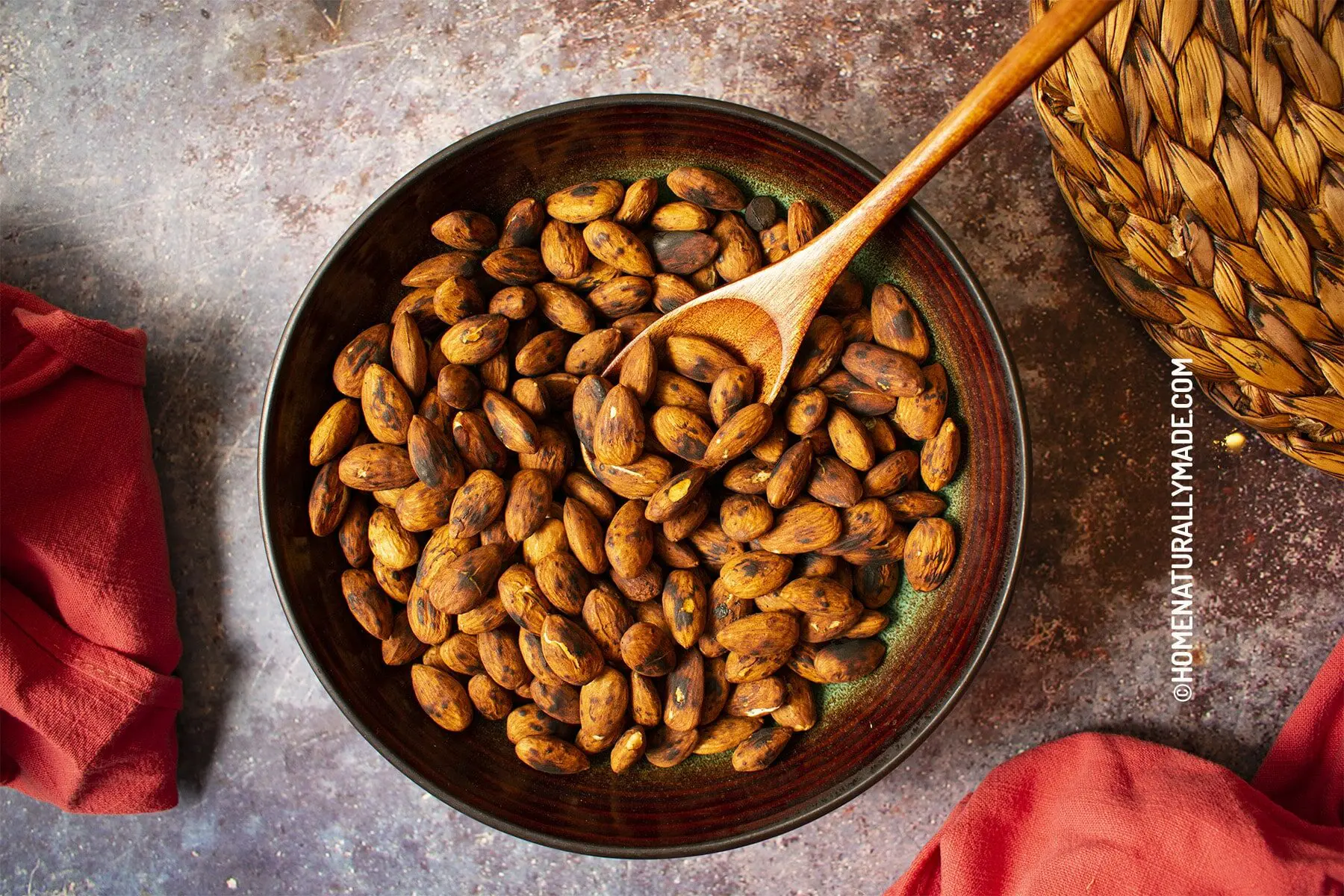 Fire Roasted Almonds {Quick & Easy Way}