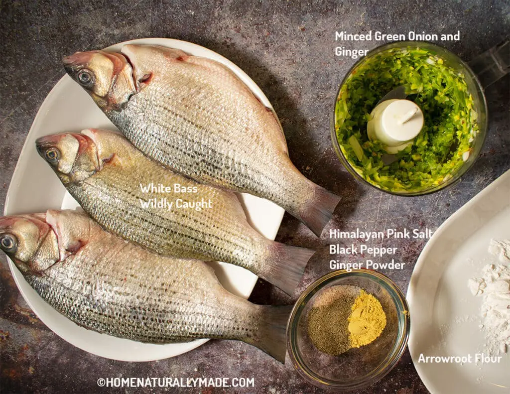 Pan Fried Bass Ingredients