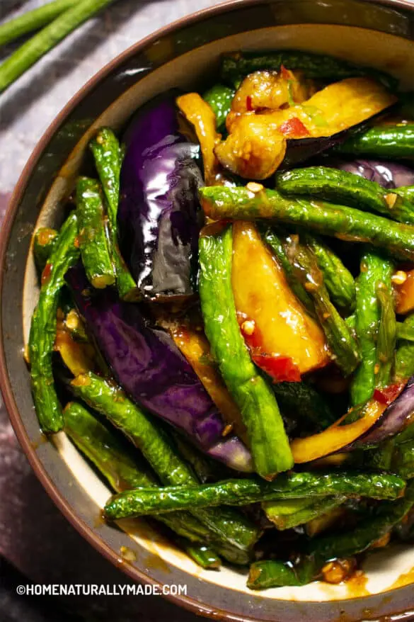 Eggplant and Long Bean Stir Fry