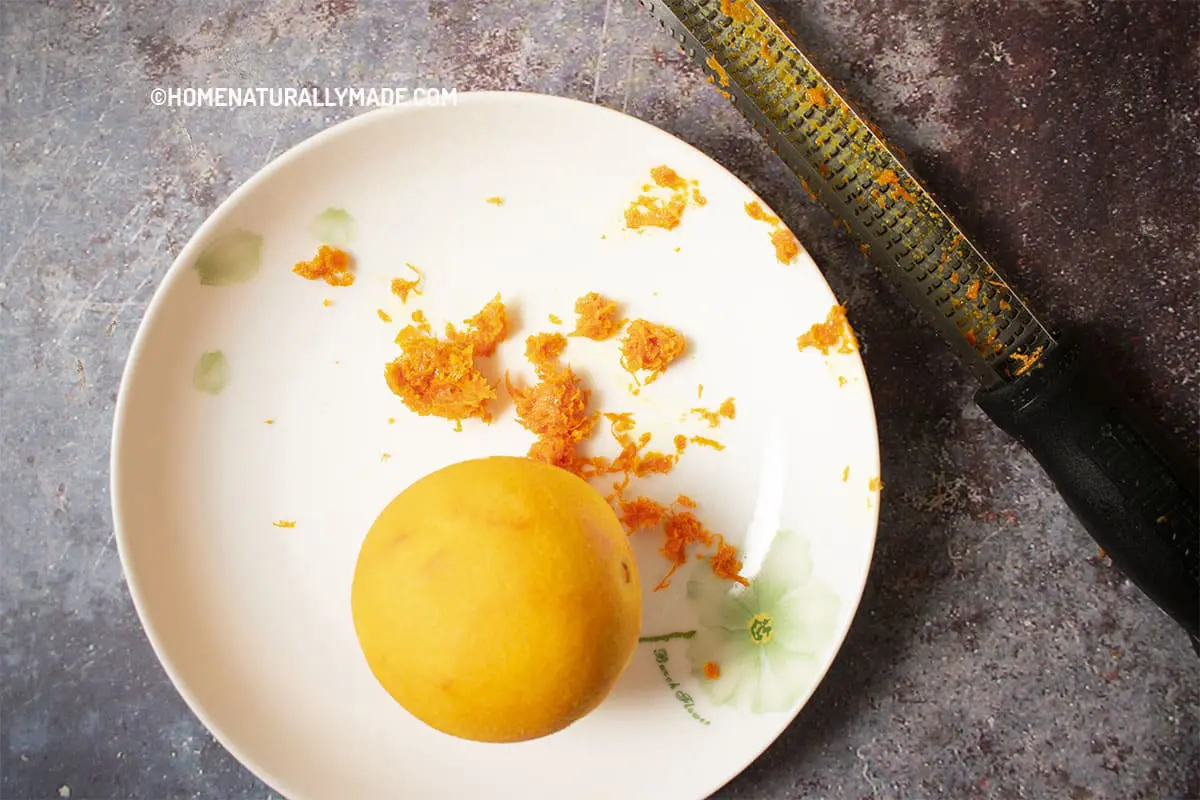 Use a citrus zester to zest an entire orange