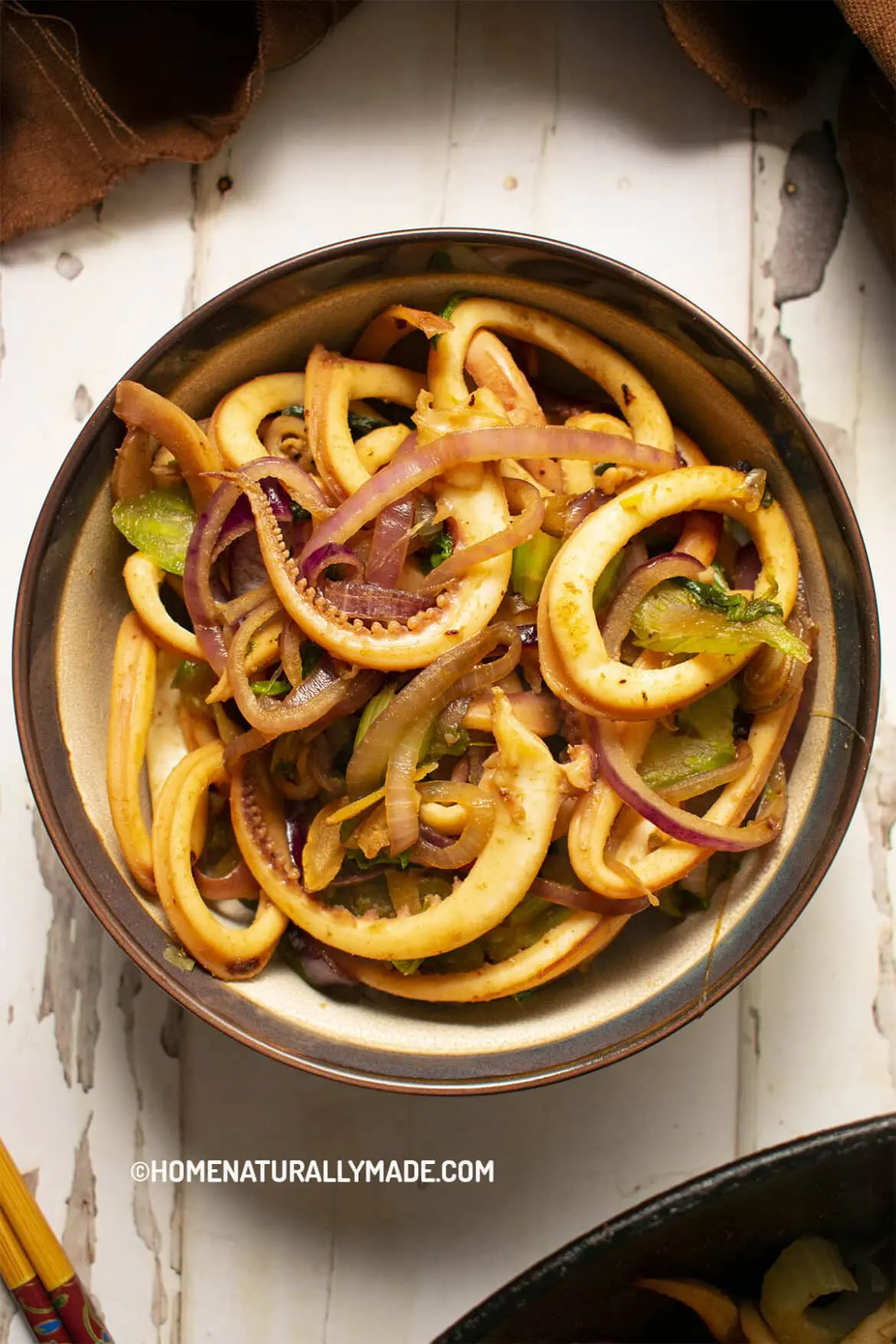 Squid Stir Fry Traditional Chinese Style - HomeNaturallyMade