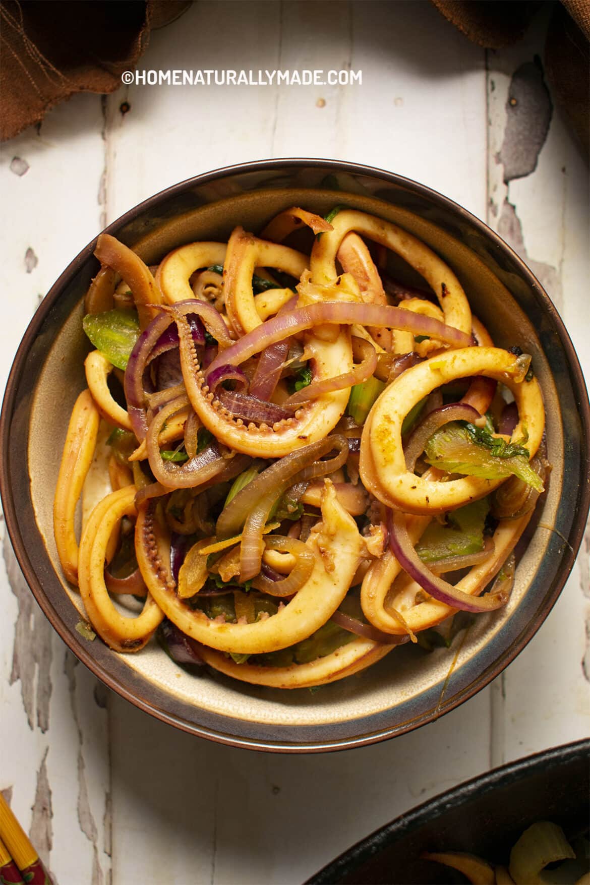 Stir Fried Squid {Simple Chinese Tie Ban You Yu 铁板鱿鱼}