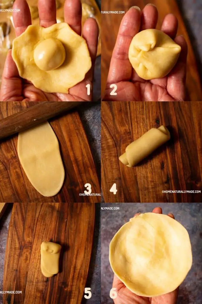 how to wrap, press and roll flaky pastry wrappers
