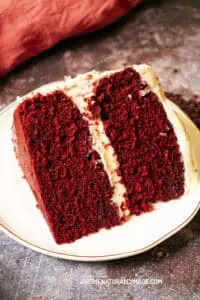 Red Velvet Cake with Cream Cheese Frosting {All Natural Ingredients}