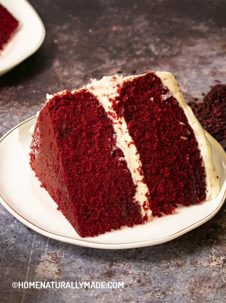 Red Velvet Cake with Cream Cheese Frosting {All Natural Ingredients}
