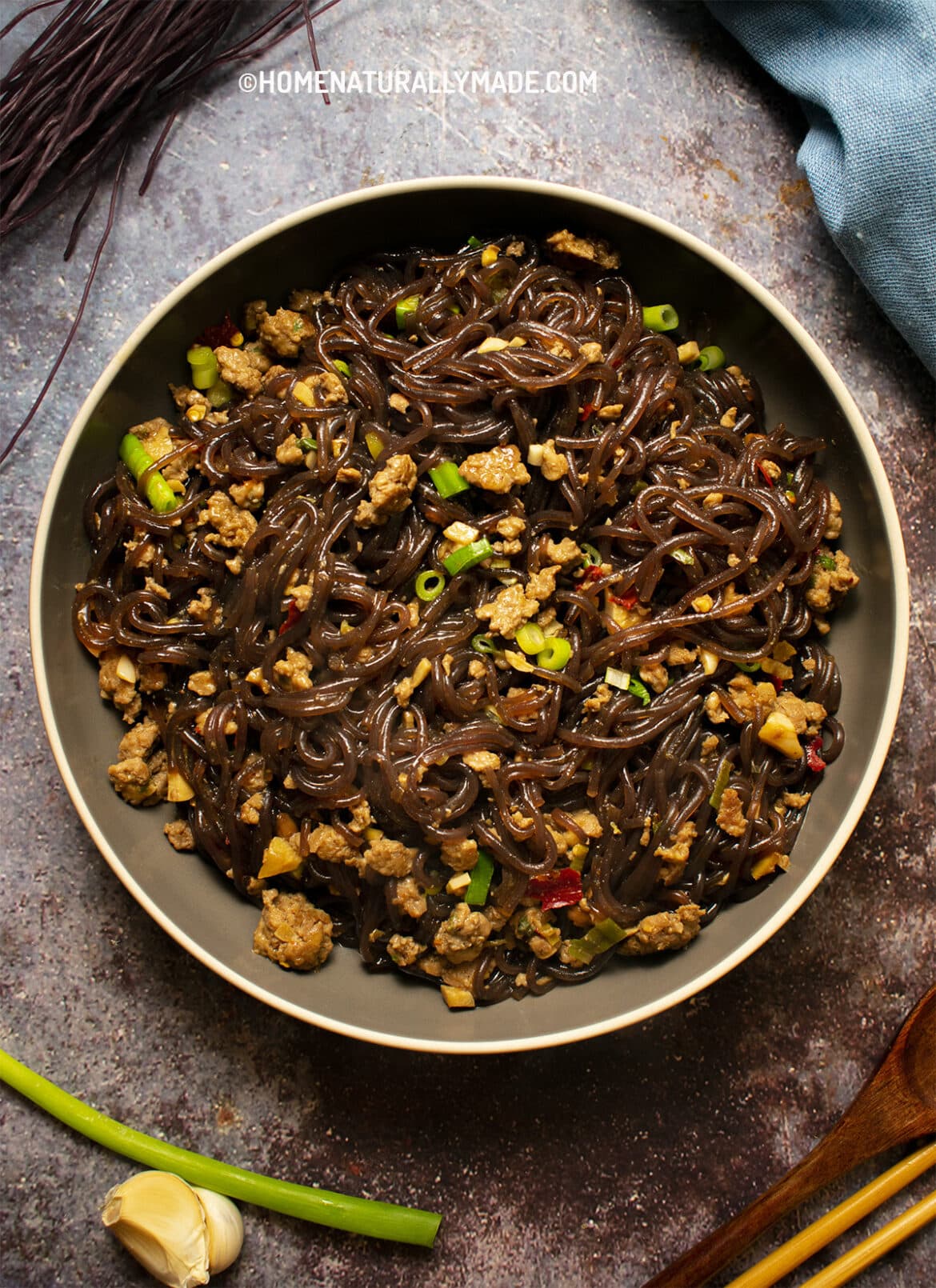 Ma Yi Shang Shu {蚂蚁上树 Glass Noodle Stir Fry}