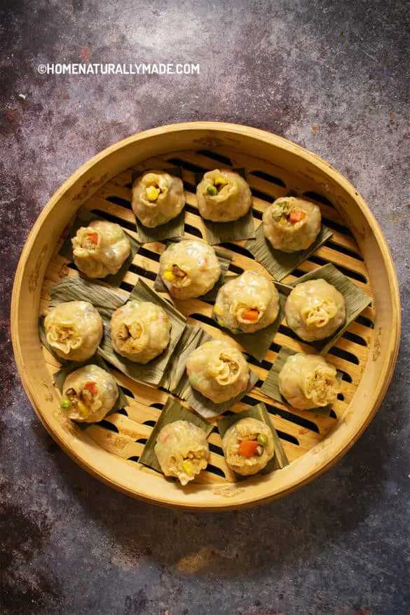 shanghai-style vegan Shao Mai {烧麦 Shumai}