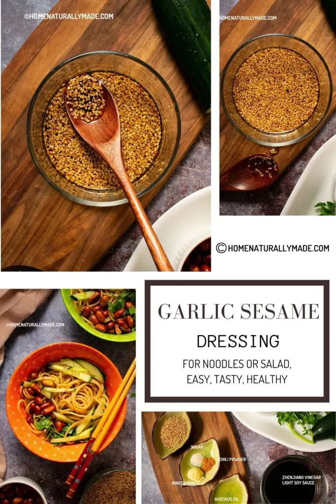 garlic sesame dressing Chinese Style {for noodles or salad}