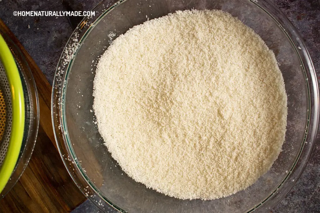 Sifted Satured Rice Flour for making Song Gao {Traditional Chinese Sponge Rice Cake}