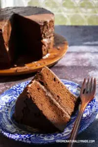 Dark Chocolate Cake with Greek Yogurt Chocolate Frosting