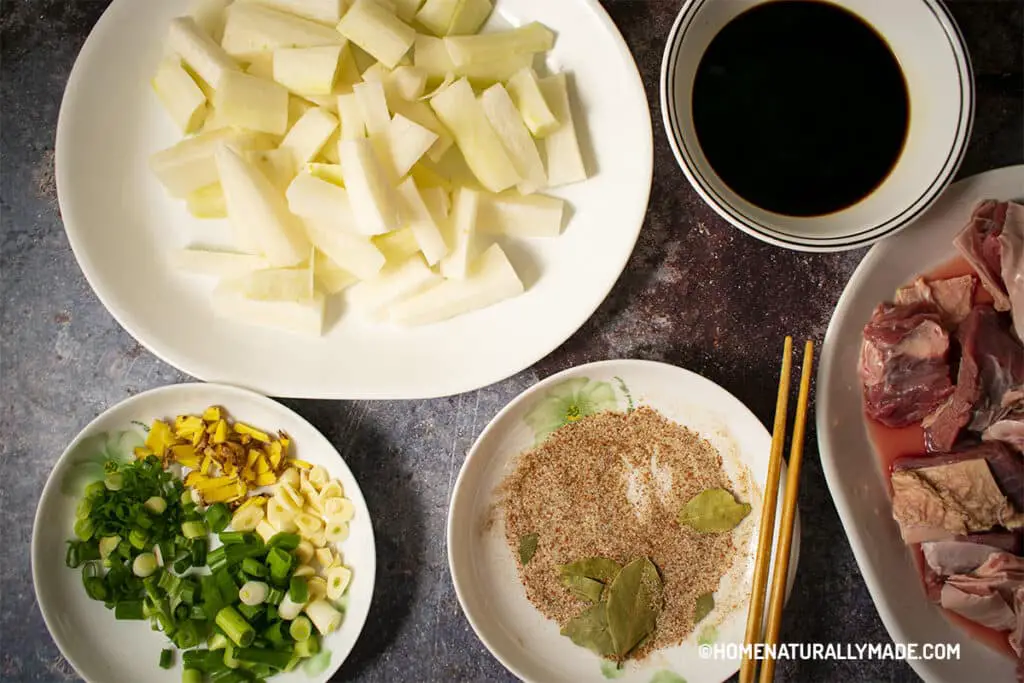Prepare the seasoning for Luo Bo Niu Nan {Beef Brisket 