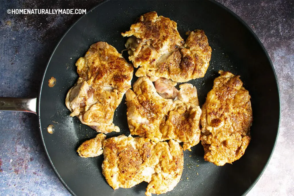 sear the Roti Chicken Copycat in the pan