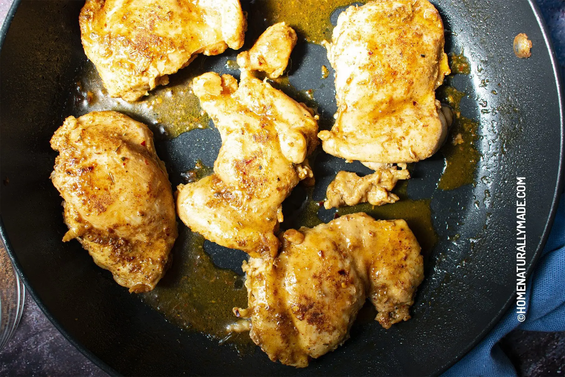 Roti Chicken Copycat in the pan