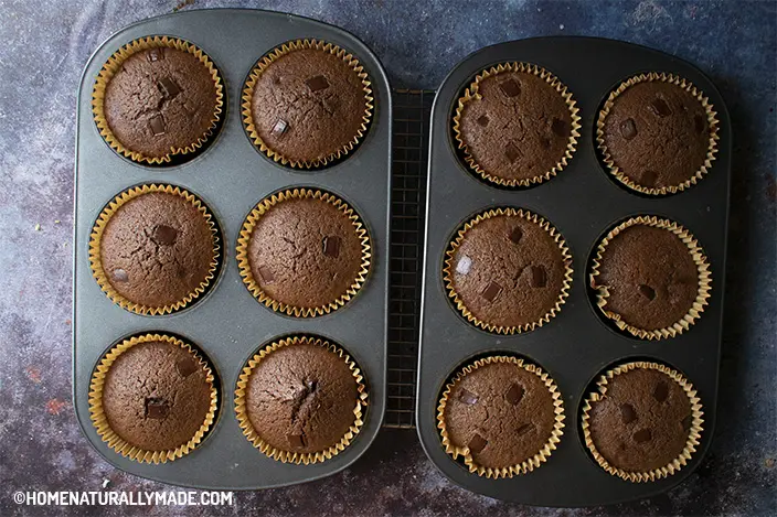 freshly baked chocolate muffins