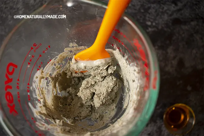 making a thick clay dough