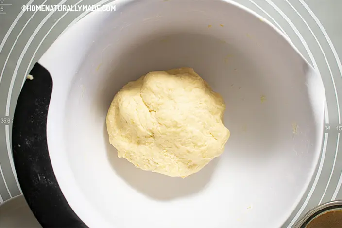 making a dough for burger buns