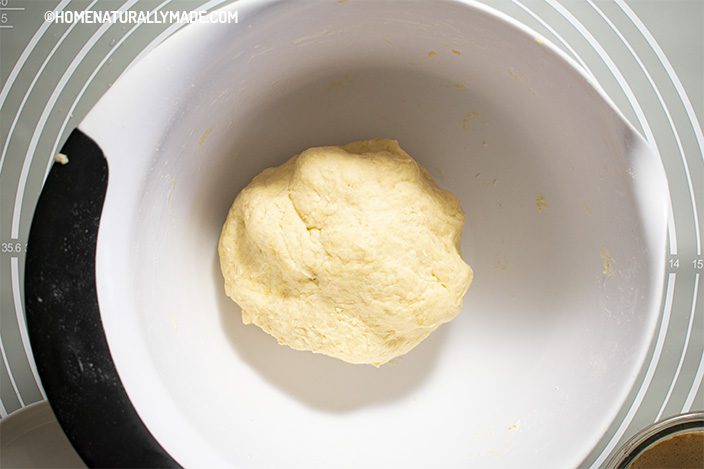 making a dough for burger buns