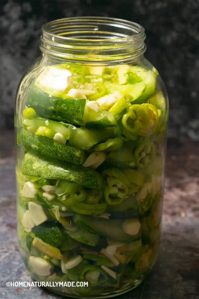 Jar pickled cucumber Chinese style