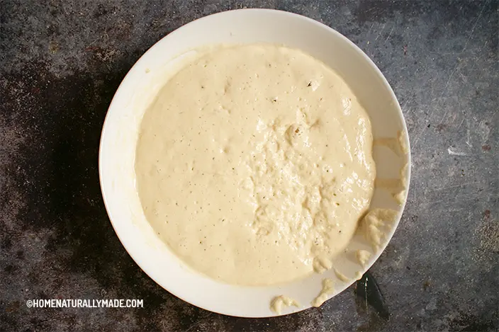 French Bread Starter in the bowl