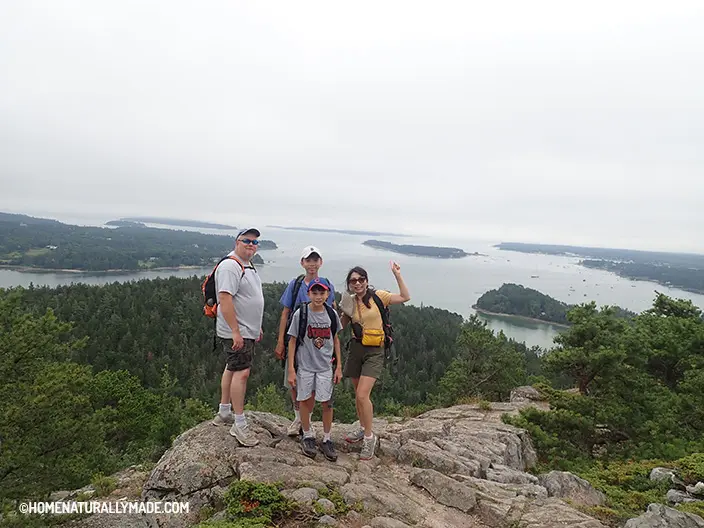 family hiking at Acadia Trail {Acadia National Park in Maine}