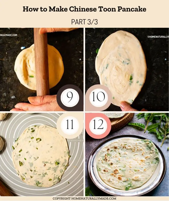 how to make Chinese Toon Pancake 3/3