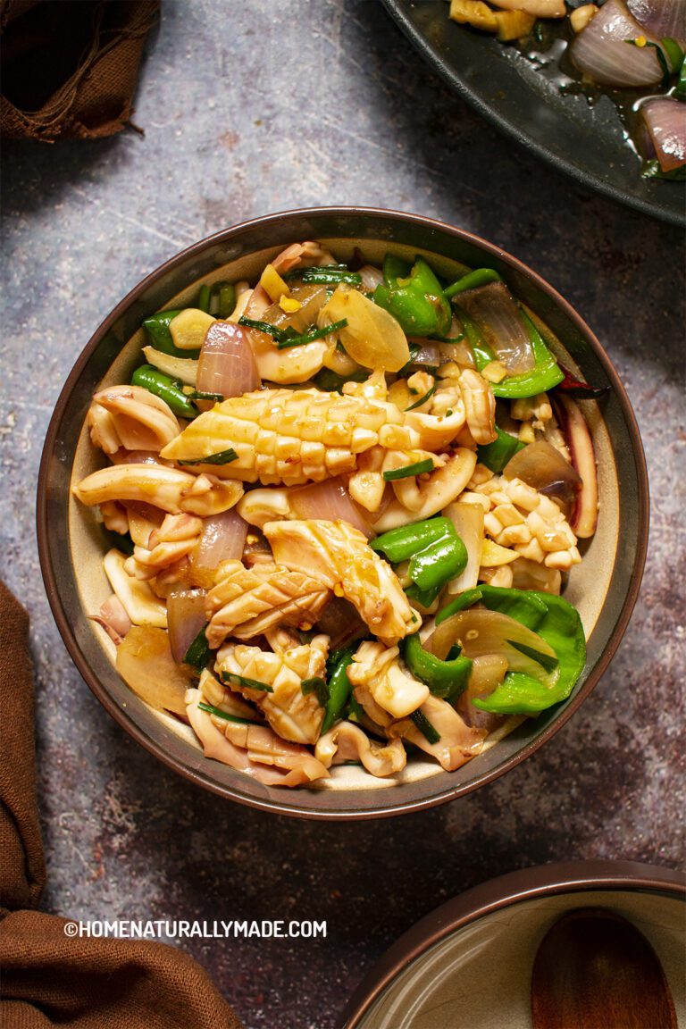 Squid Stir Fry Traditional Chinese Style - HomeNaturallyMade