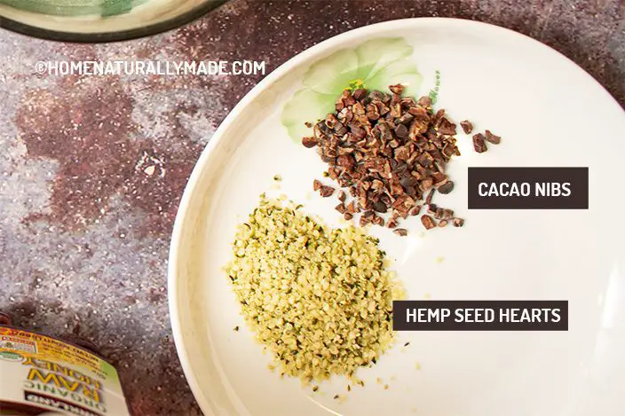 hemp seed hearts and cacao nibs