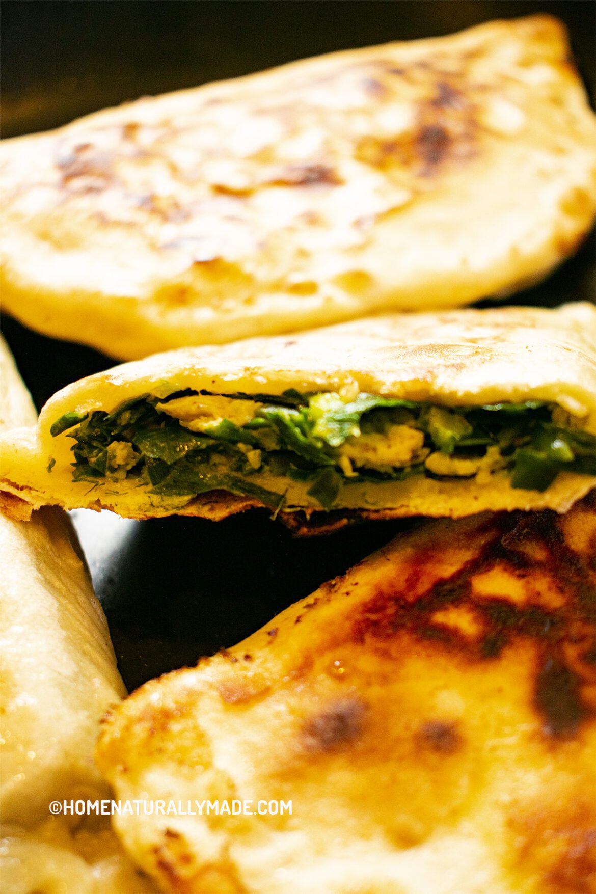 chive pockets {Jiu Cai He Zi} recipe