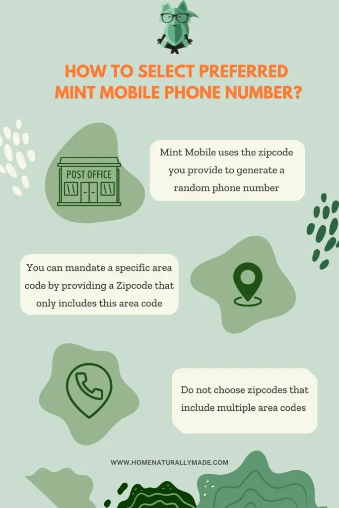 how to select mint mobile phone number?