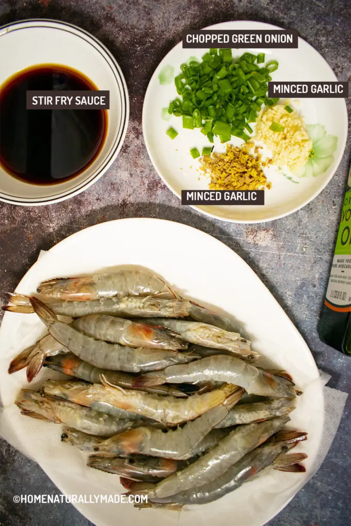 You Bao Xia {Shanghai Shrimp Stir Fry} Recipe Ingredients