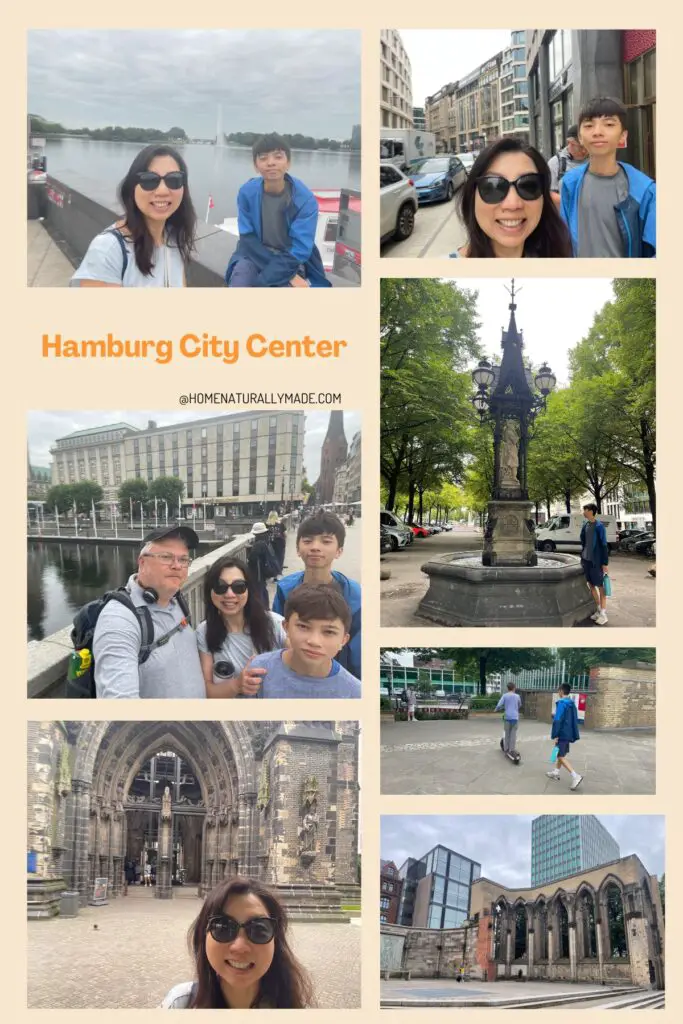 walk around Hamburg City Center Germany
