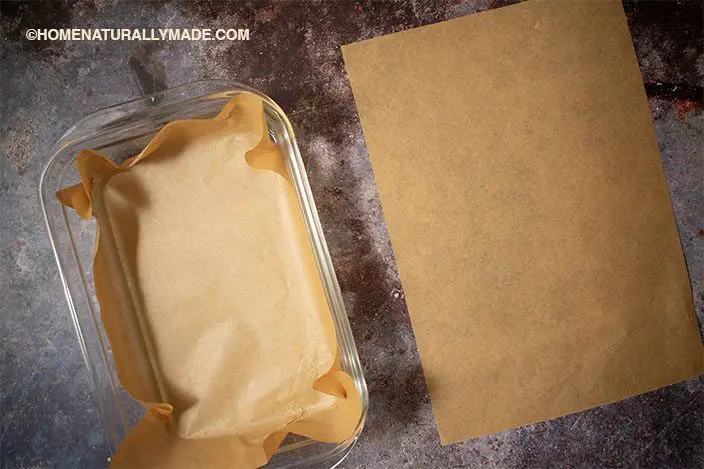 Line the glassware with non bleached parchment paper