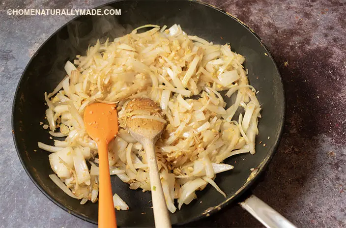 pan fry fresh herbs in the hard anodized frying pan