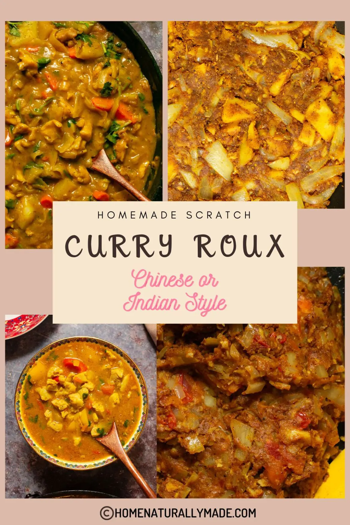 Curry Roux {Masala Roux in Two Styles} - HomeNaturallyMade