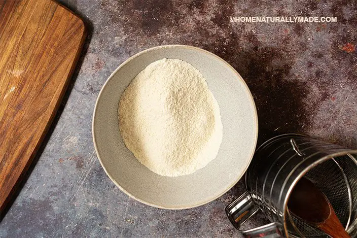 sift the flour twice for a fluffy cake