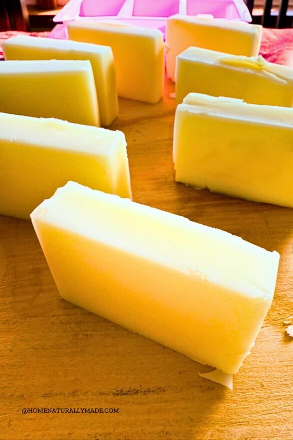 homemade Castile bar soap for hair and body