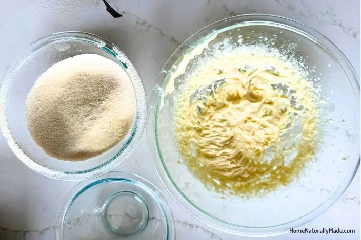 mix the wet ingredients for Danish Butter Cookies
