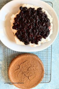 Black Forest Cake {Chocolate Sponge Cake with Cherry Fillings}