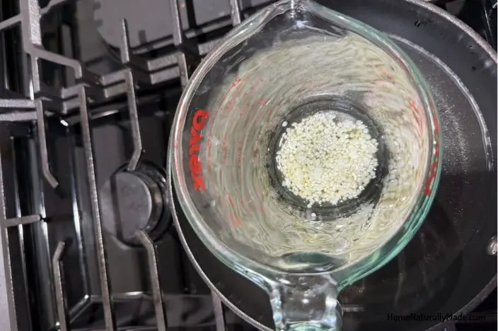 melt oils and emulsifying wax together