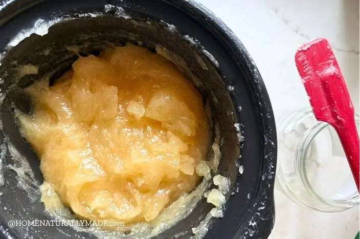 fully cooked soap mixture for making liquid Castile soap